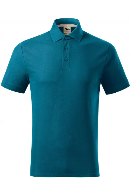 Férfi biopamut pólóing, petrol blue