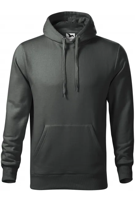 Férfi pulóver kapucnival cipzár nélkül - sötét pala, XL