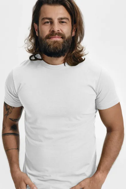 Férfi divatos póló, fehér