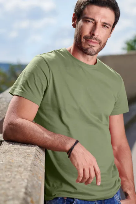 Férfi egyszerű póló, khaki
