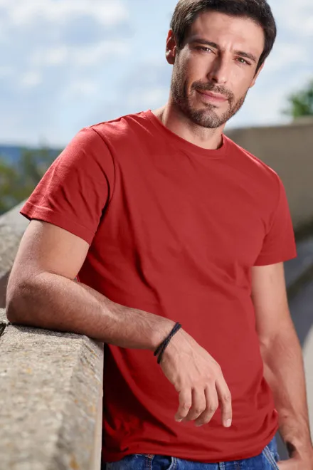 Férfi egyszerű póló, piros