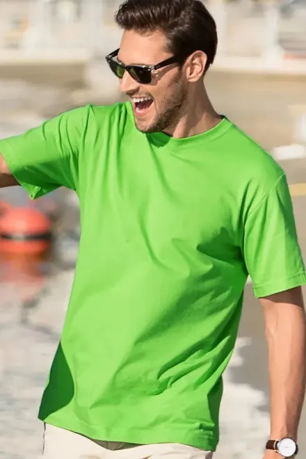 Férfi klasszikus póló, alma zöld