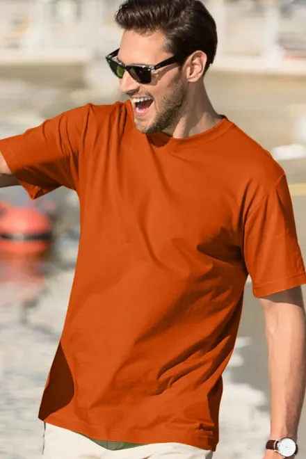 Férfi klasszikus póló, narancssárga