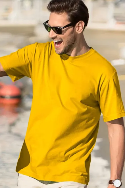 Férfi klasszikus póló, sárga