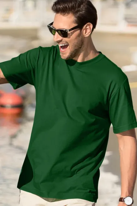 Férfi klasszikus póló, üveg zöld