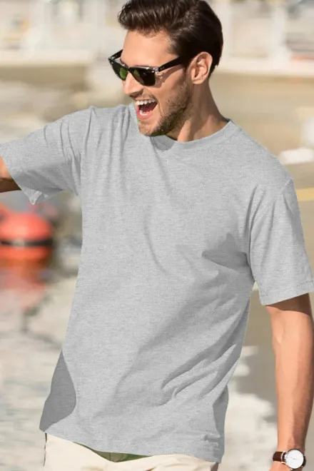 Férfi klasszikus póló, világosszürke márvány