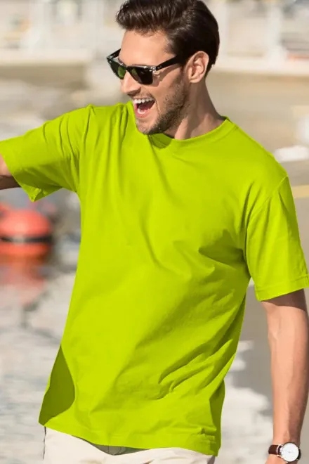 Férfi klasszikus póló, zöldcitrom