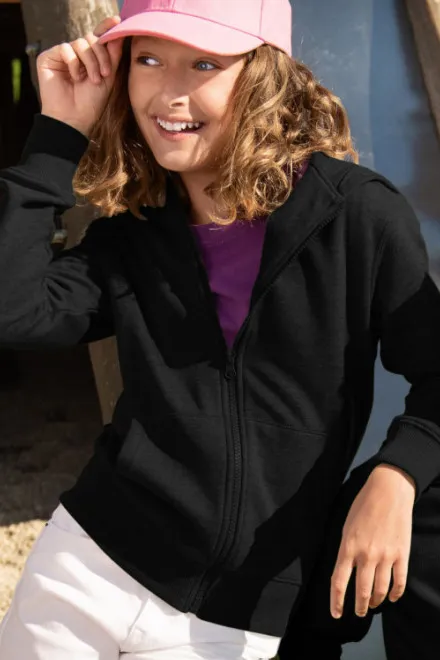 Gyerek pulóver kapucnival, fekete