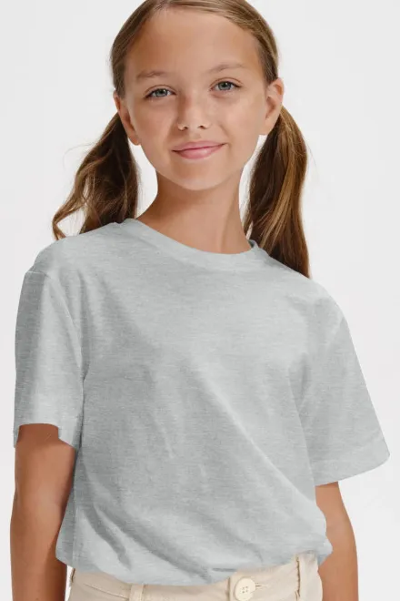 Gyermek egyszerű póló, világosszürke márvány