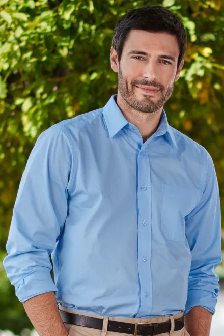 Hosszú ujjú férfi ing, égszínkék