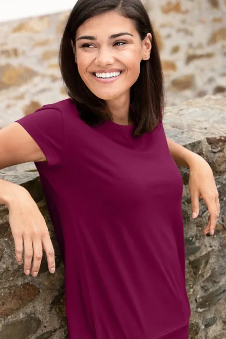 Női divatos póló, fukszia