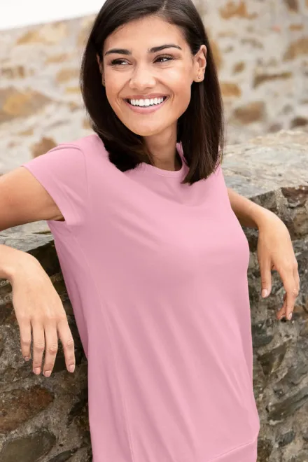 Női divatos póló, rózsaszín