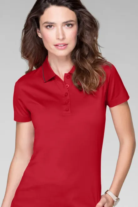 Női elegáns mercerizált póló, formula red