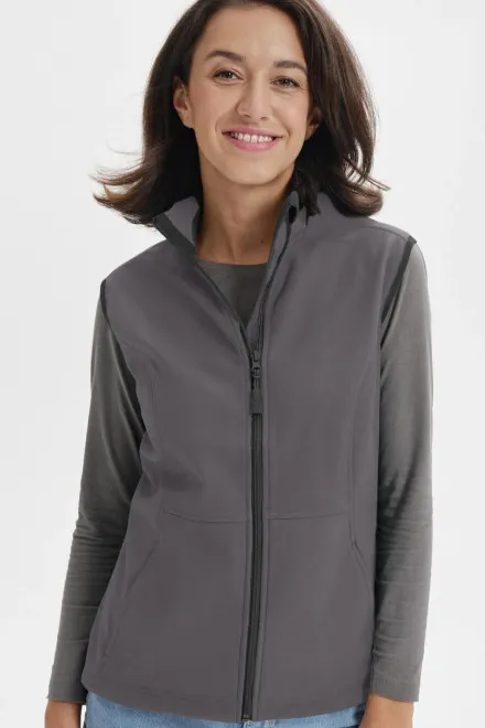 Női mellény, acélszürke