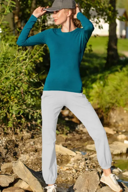 Női zsebes nadrág, fehér