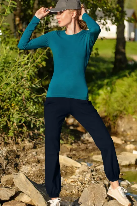 Női zsebes nadrág, sötétkék