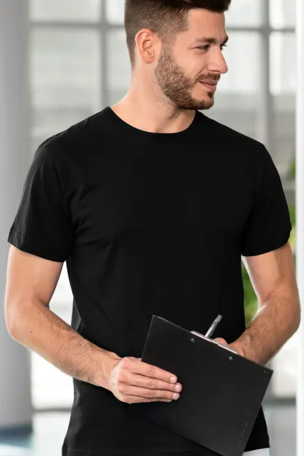 Tartós férfi póló, fekete