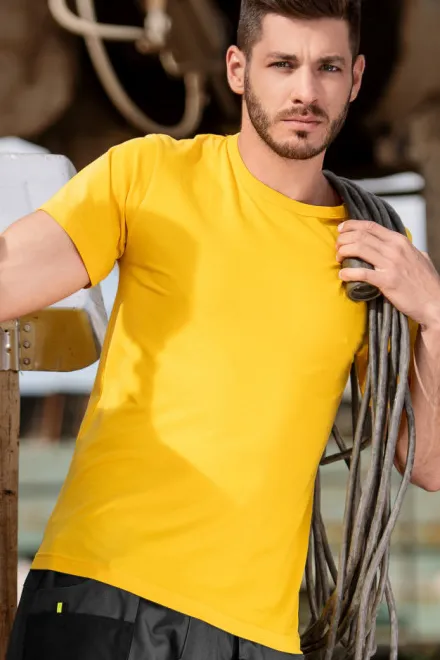 Tartós férfi póló nehezebb, sárga
