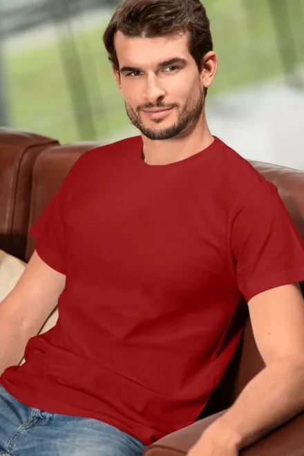 Unisex nagyobb súlyú póló, bordó