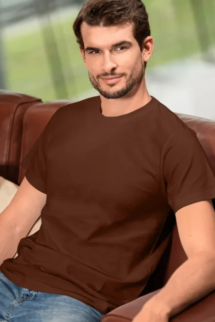Unisex nagyobb súlyú póló, csokoládé