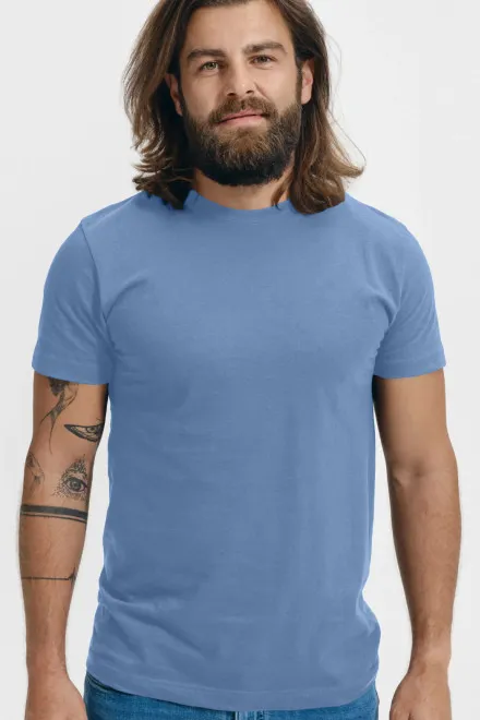 Unisex nagyobb súlyú póló, égszínkék