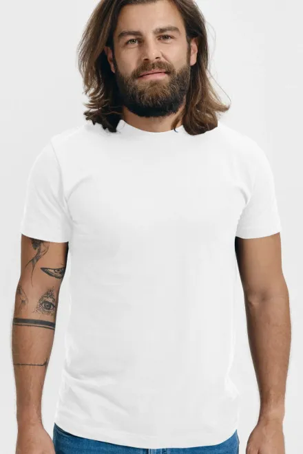 Unisex nagyobb súlyú póló, fehér