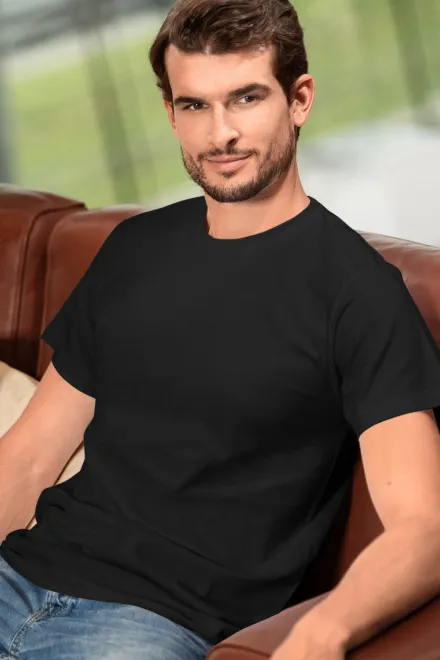 Unisex nagyobb súlyú póló, fekete