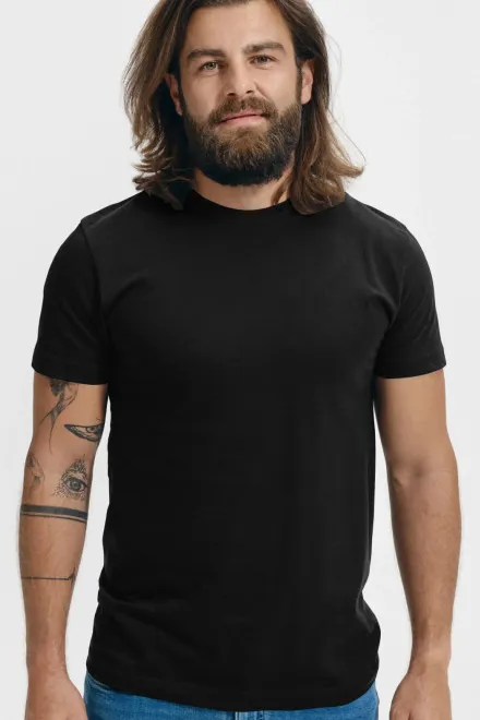 Unisex nagyobb súlyú póló, fekete