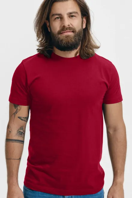 Unisex nagyobb súlyú póló, marlboro vörös