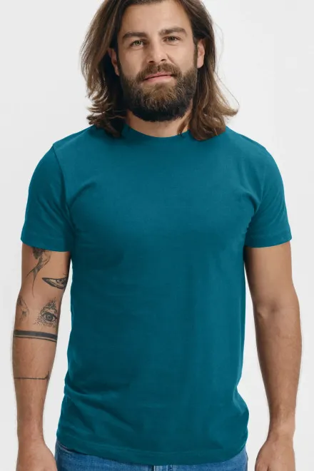 Unisex nagyobb súlyú póló, petrol blue