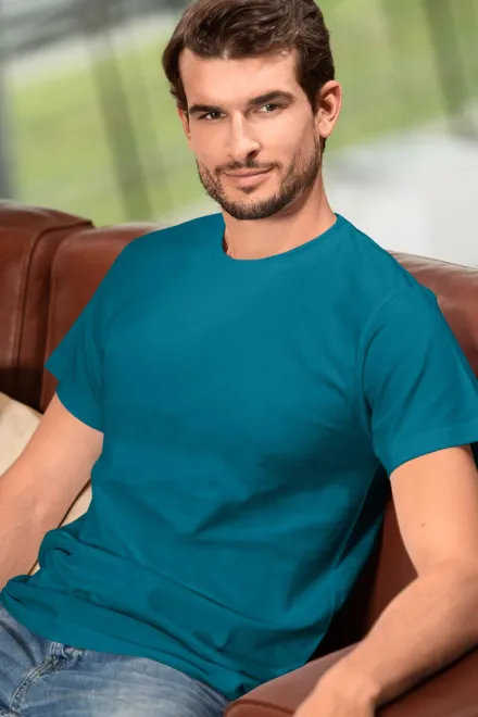 Unisex nagyobb súlyú póló, sötét türkiz