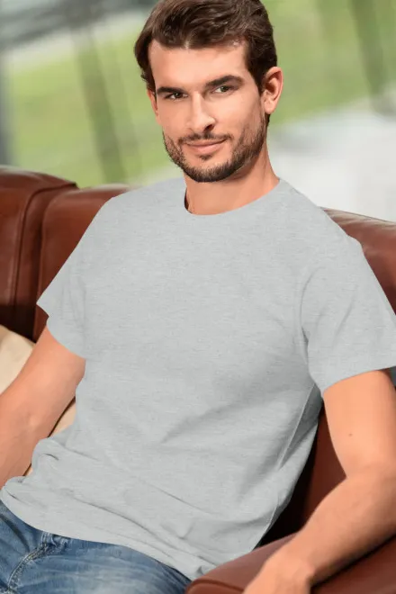 Unisex nagyobb súlyú póló, világosszürke márvány