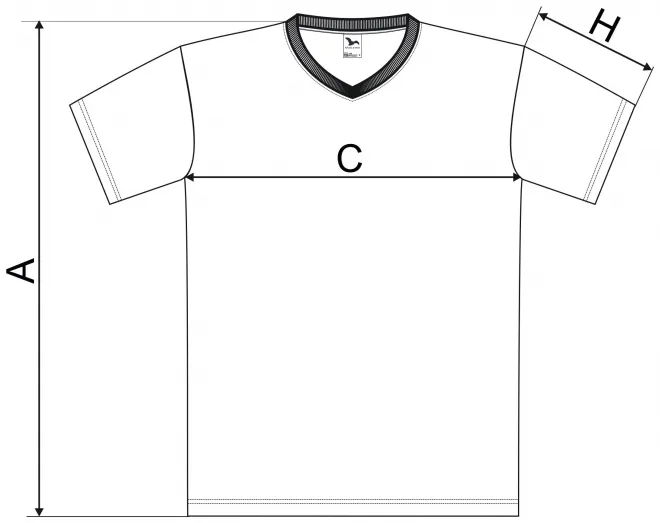 Férfi szűk póló - mérettáblázat