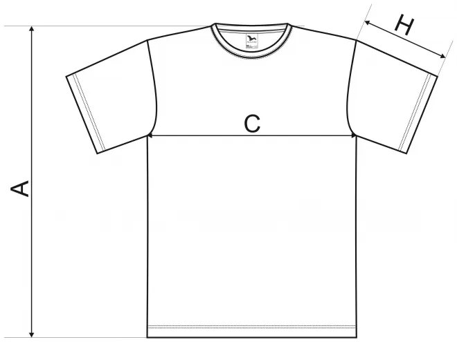 Gyerek álcázó póló - mérettáblázat