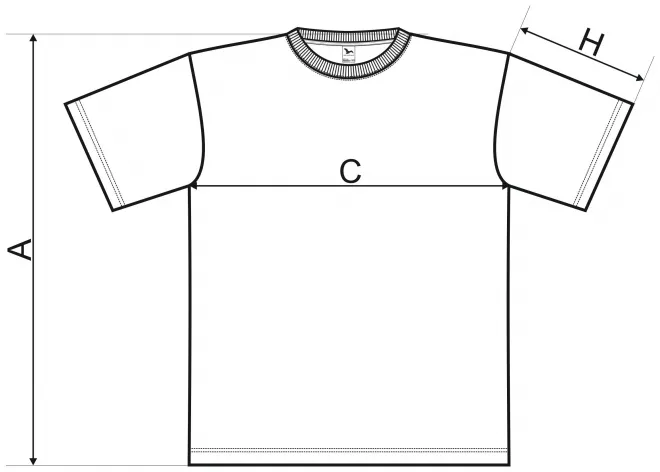 Gyermek könnyű póló - mérettáblázat