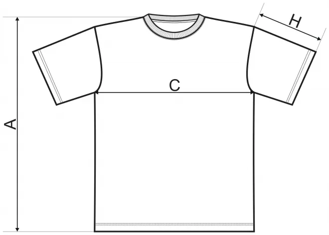 Klasszikus póló - mérettáblázat