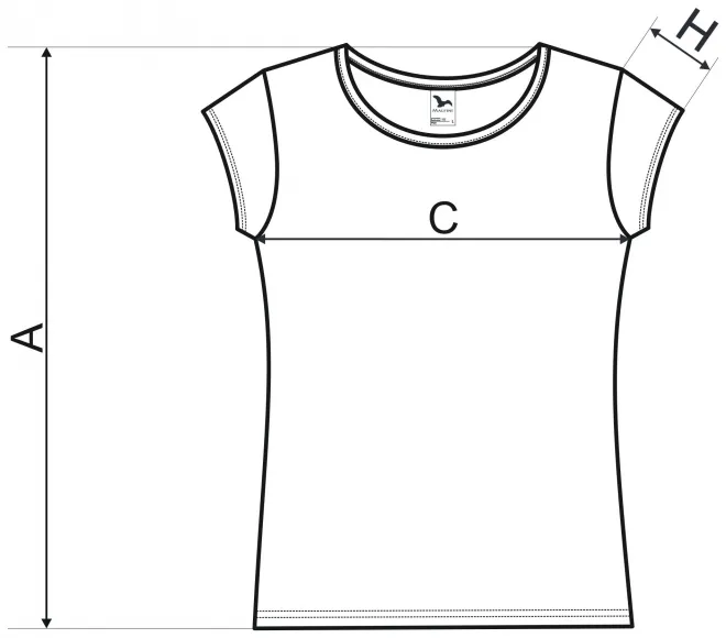 Női álcázó póló - mérettáblázat