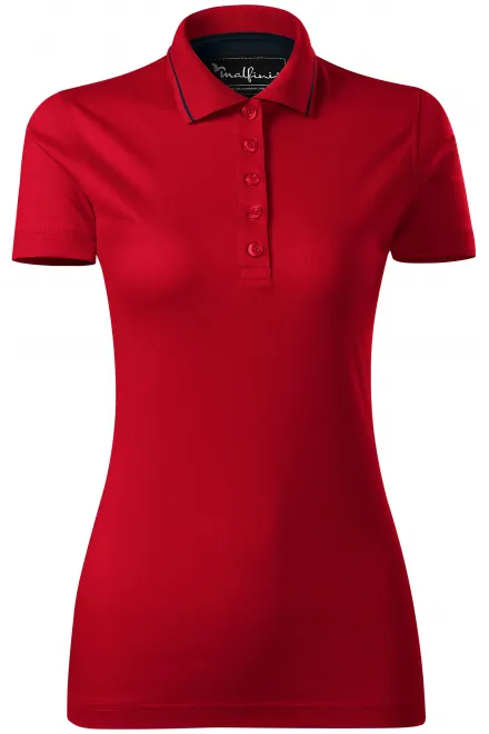 Női elegáns mercerizált póló - formula red, M