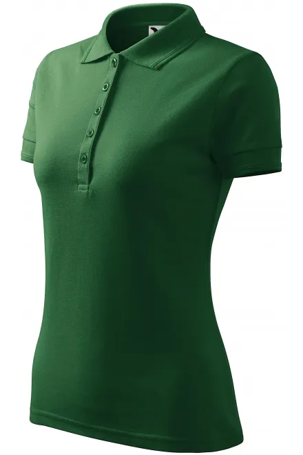 Női elegáns póló, üveg zöld