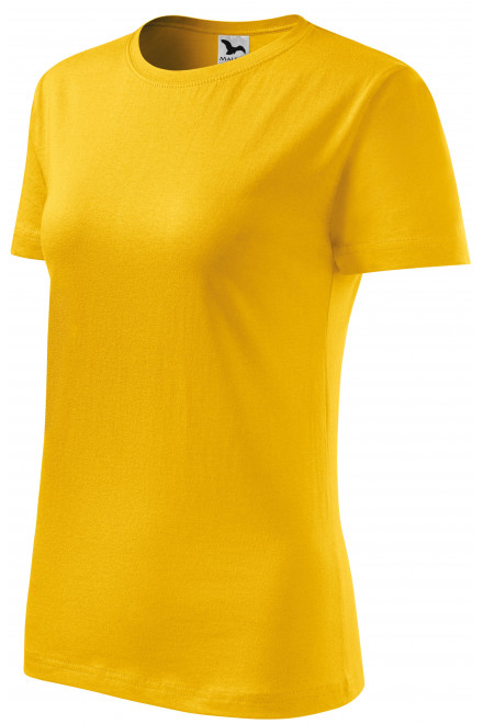 Női klasszikus póló, sárga