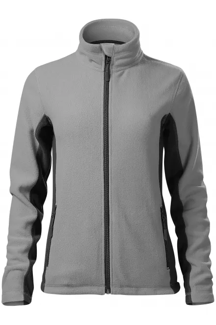 Női polár kontraszt kabát, világos szürke