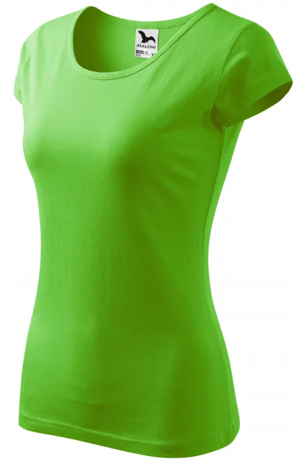 Női póló nagyon rövid ujjú, alma zöld