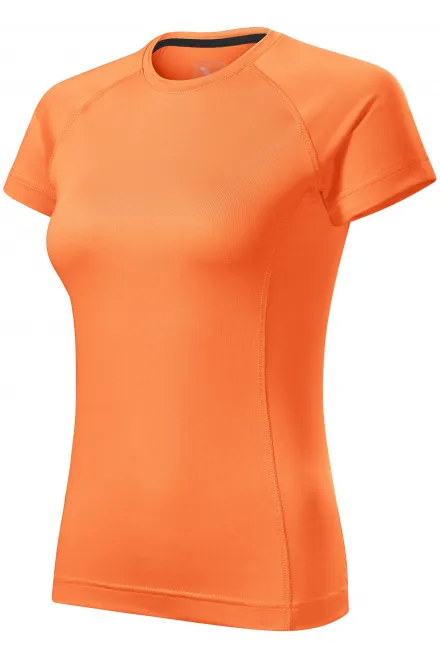 Női sport póló, neon mandarin